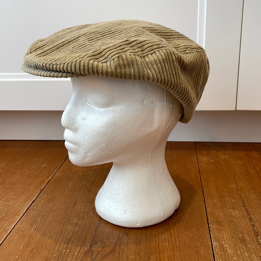 CrownCap, Corduroy flat cap, XL, beige